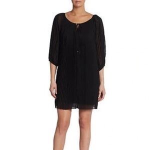 Diane Von Furstenberg Keoni Black pleated Midi Dress